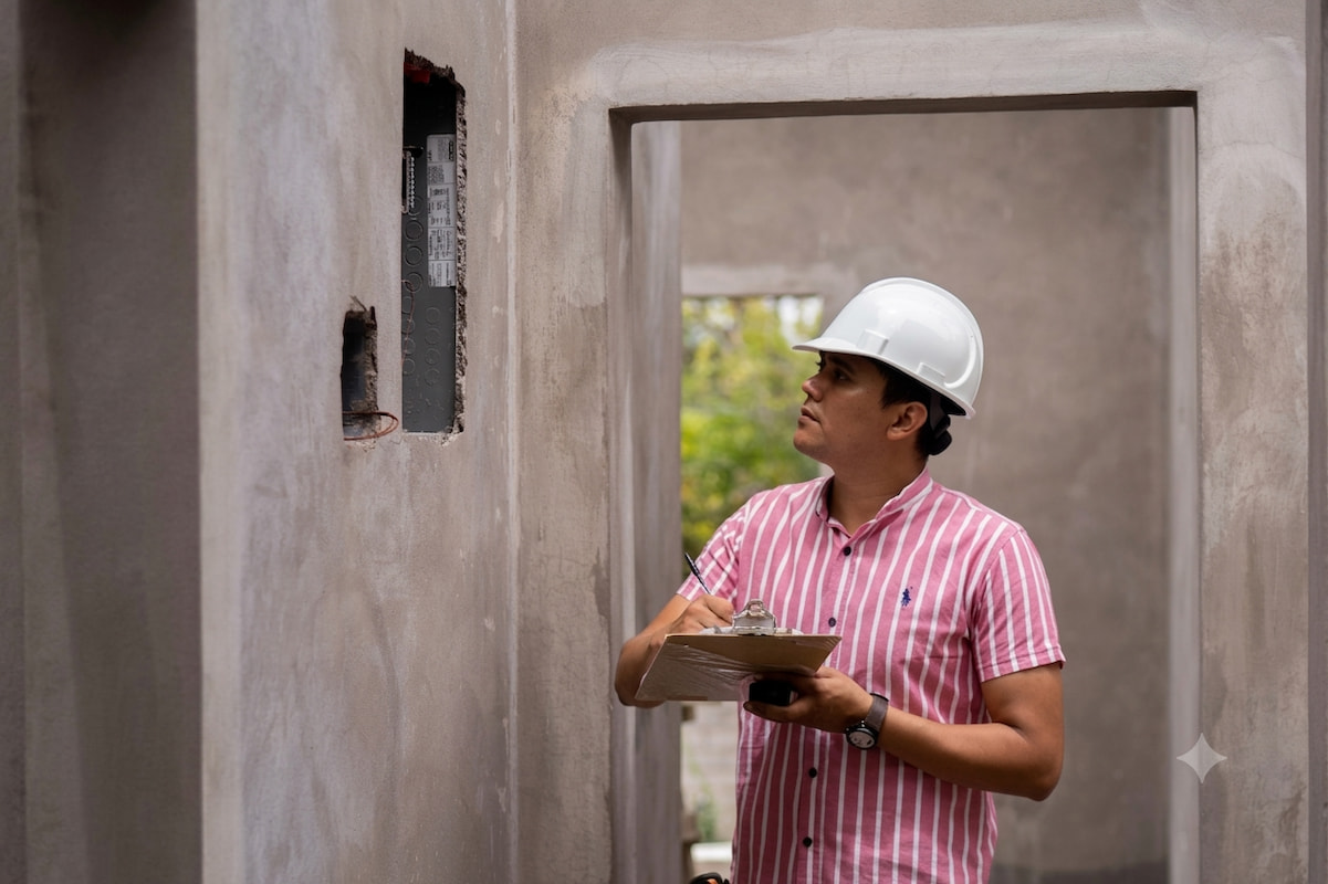 Ingeniero Innova Forza supervisando obra comercial en Tegucigalpa